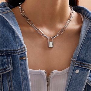 🟢3 for $22| brandy melville silver lock necklace